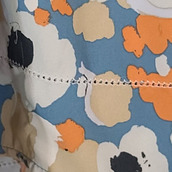 Joie Limited Edition Floral Fields Long Sleeve Peasant Top White Blue Floral XXL - Picture 4 of 8